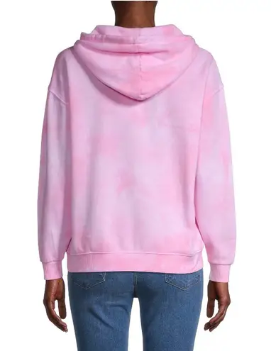 FOR THE REPUBLIC Tie Dye Pink Hoodie Pullover Cotton Blend