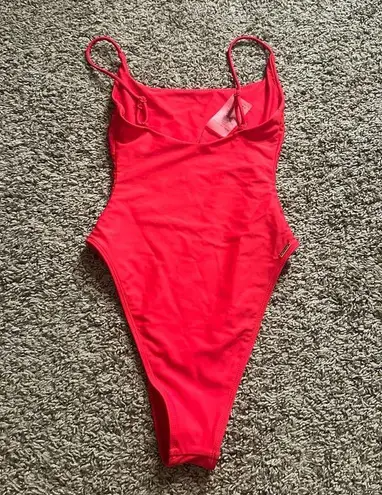 White Fox Boutique  ocean waves one piece red, size XS