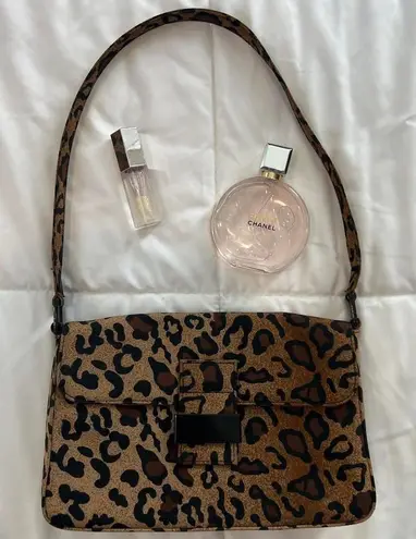 CHEETAH BECHAMEL PRINT SHOULDER BAG Brown