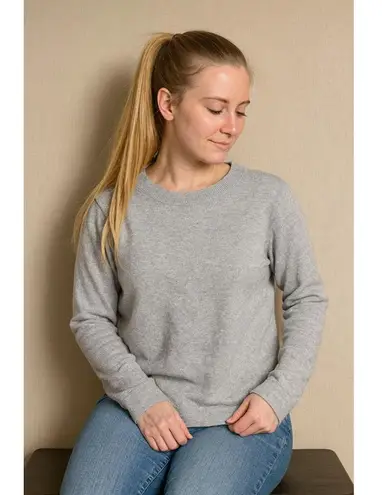 Women's J.Crew Gray Teddie Crew Neck Sweater Size L Size L