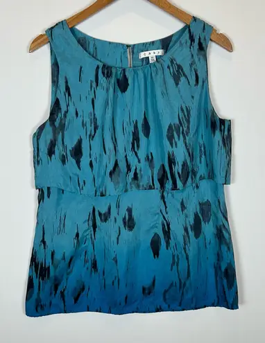 CAbi  Women's Blue Ombre 100% Silk Serene Sleeveless Blouse Medium‎ #142 thumbnail 1