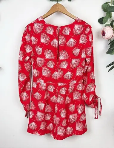 Adelyn Rae NWT Red Floral Print Romper One Size