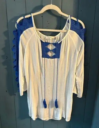 NWT Solitaire White/Blue Swim Cover
