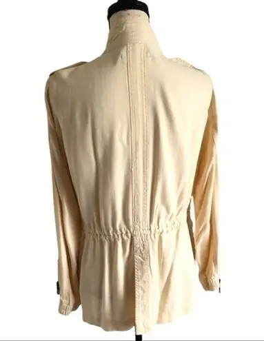 Max jeans Light Yellow Tencel Utility Jacket Size M