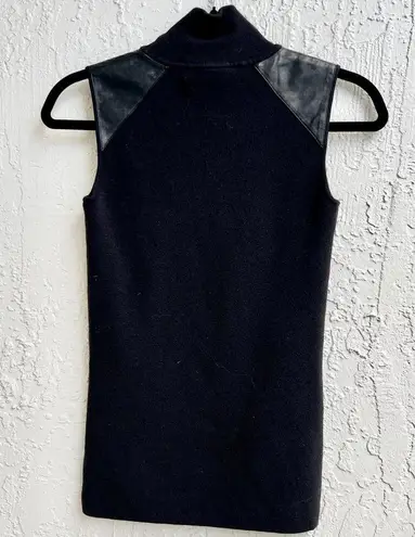 J Brand  Sleeveless Merino Wool Blend Turtleneck Sweater Black Women's Size Small