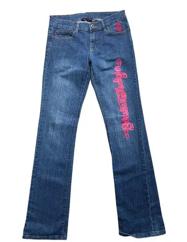 Christian Audigier Los Angeles Bootcut Denim Jeans Womens 5/6 Stretch Size undefined