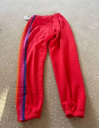 Aviator Nation NWT!! 👀  5 Striped Sweatpants In Red Size Medium Bin 220