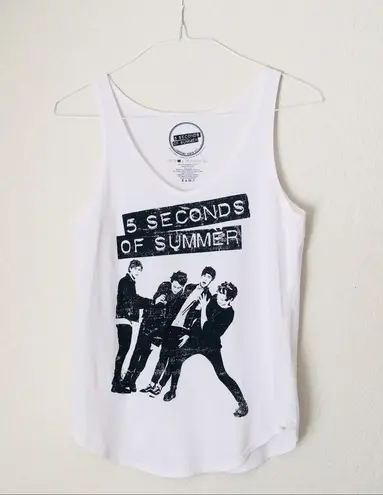 5 Seconds of Summer White Tank Top