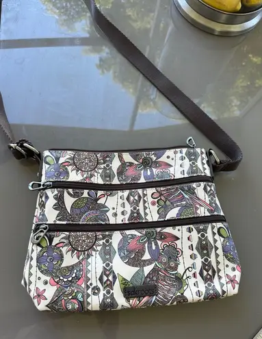 Sakroots Women's Navy Spirit Desert 2 Artist Circle ~ Crossbody Bag ~ Vegan EUC