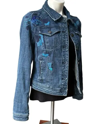 Pilcro and the Letterpress Anthropologie Pilcro Beaded Embroidered Denim Jacket