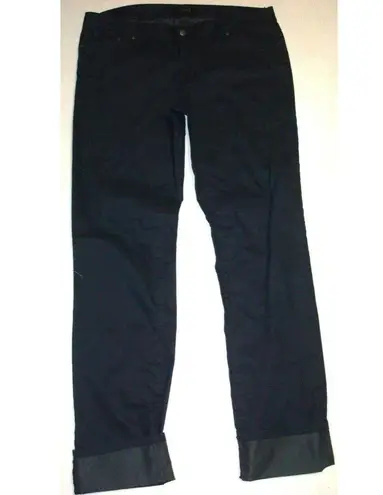 prAna New NWT Womens 14 32 Kara Jeans Skinny Dark Blue Cuff Long Stretch Organic