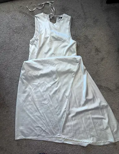 ZARA White Satin Dress