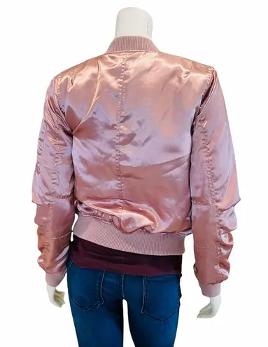 Forever 21 Pink Satin Bomber Jacket