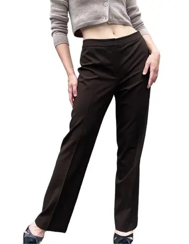 Lafayette 148  Chic Minimalist Creased Straight Leg High Rise Trouser Pant 8