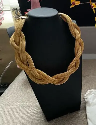 Balenciaga ✨ Vintage Gold Braided Mesh Necklace✨Preloved Circa 1970-Early 80’s