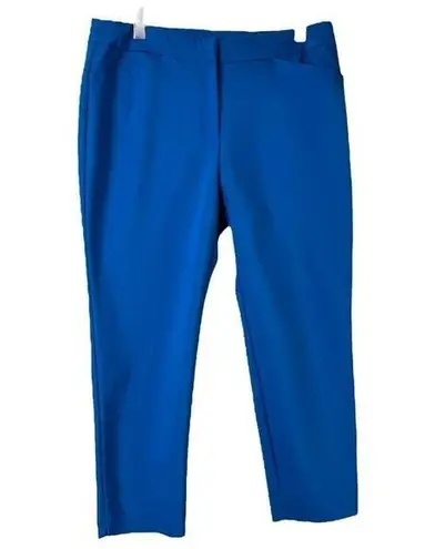 Dana Buchman Ankle Pant Mid Rise Stretch Peacock Blue Women’s Plus Size 16