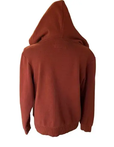 Hydro Flask Womens Burnt Orange Zip Up Hooded Jacket Size Medium Relaxed Fit