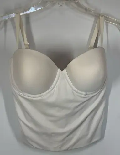 Maidenform Bridal Bra White Strapless Long Line 7715 Boned Size 36D