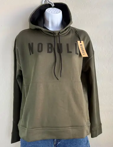 Nobull NEW Womens Performance Training Hoodie Drawstring Small Olive Green - Image 1