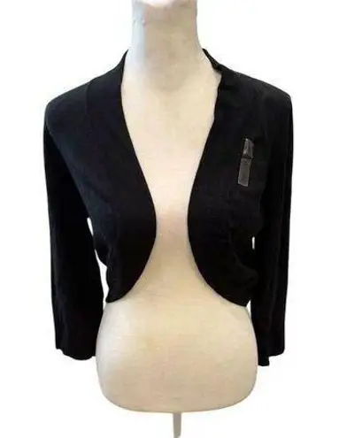 Eliza J Women's Black 3/4 Sleeve Open Front Jacket Size S