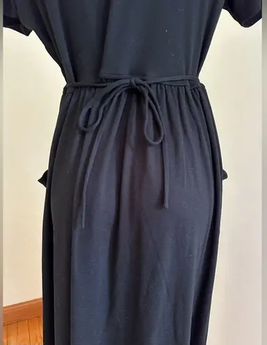 White Stag White Sag Black/Blue,White,Tan Floral Embroidered Dress Tie Back Pull Ov…