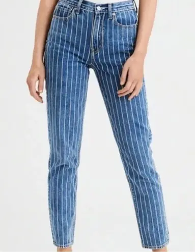 American Eagle Striped Mom Jeans