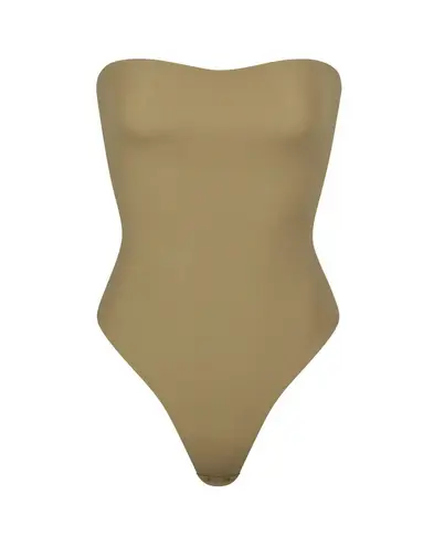 SKIMS Khaki Fits Everyone Strapless Bodysuit