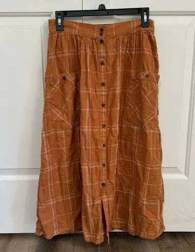 Patagonia Women’s  Light A/C Skirt in Harvest Windowpane Umber Brown Size S