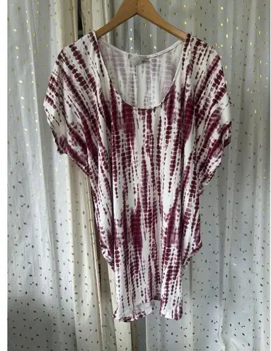 Pretty Young Thing Dolman Sleeve Hip Hug Bodycon Hawaiian Tie Dye Mini Dress L Size L