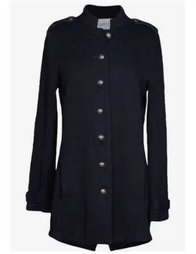 Velvet Graham & Spencer Evalyn Black French Terry Military Jacket Size XS Blazer