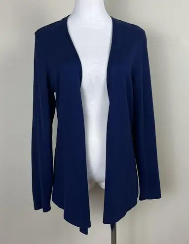 Coldwater Creek Medium Cardigan Long Sleeve Dark Blue Sweater Womens Size 10-12