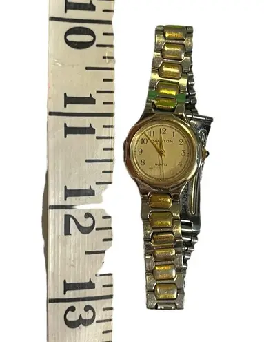 H by Halston Halston Two toned band with clasp Watch 001-6236 Vintage