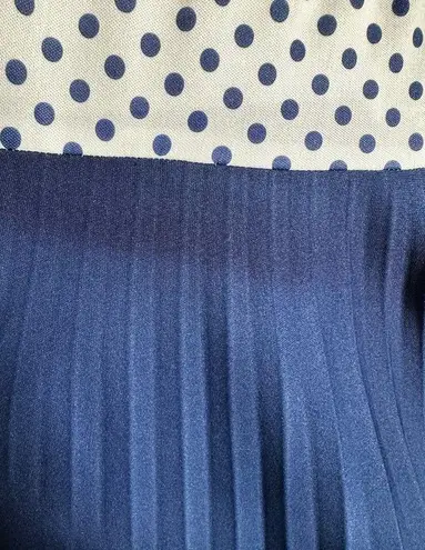 Vintage Blue  Polka Dot 60s Large Dress