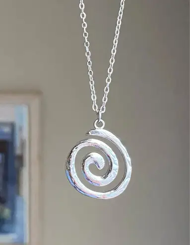 Handmade fully stainless steel spiral swirl uzumaki funky boho grunge style necklace🌀