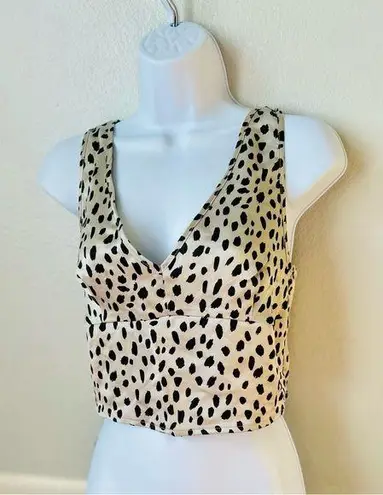 Sincerely Jules  Leopard Print Flowy Crop Top Size Medium