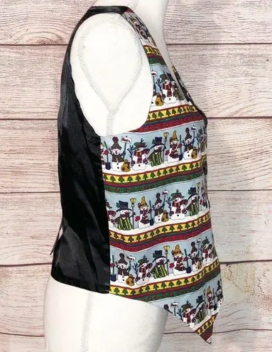 Vintage Nutcracker Snowman Christmas Vest Size S