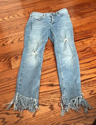 Free People Great Heights Frayed Skinny Jean