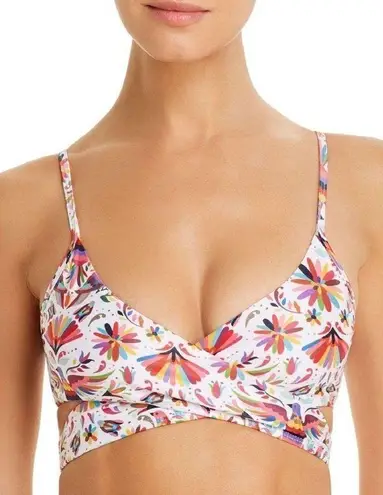 New. Verdelimon floral/bird wrap bikini top. Large. Retails $198 Red