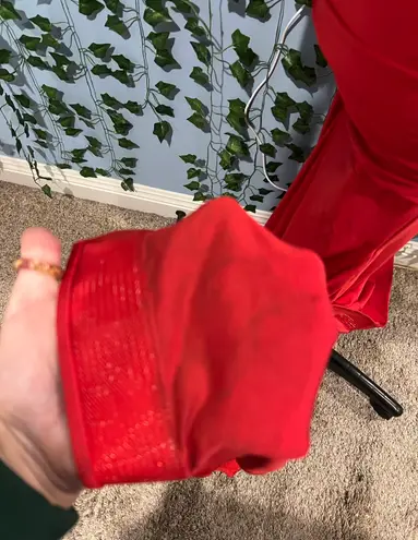 Red floor length gown Size XS