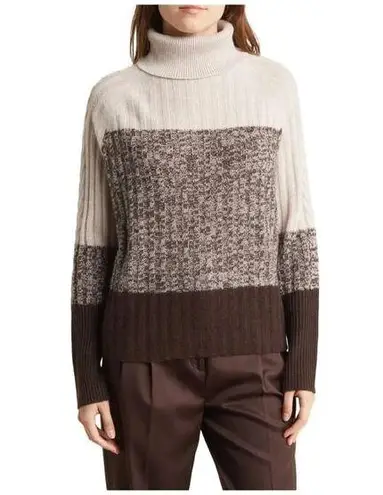 360 Cashmere  Skull Cashmere Brown Zena Turtleneck Cashmere Sweater Sz.M NWT