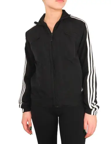 Adidas  3 Stripe Black Track Jacket Retro Windbreaker XS Women's