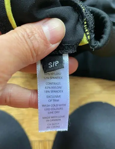 Michi Wildcat Sports Bra Acid Yellow/Black Sz S EUC