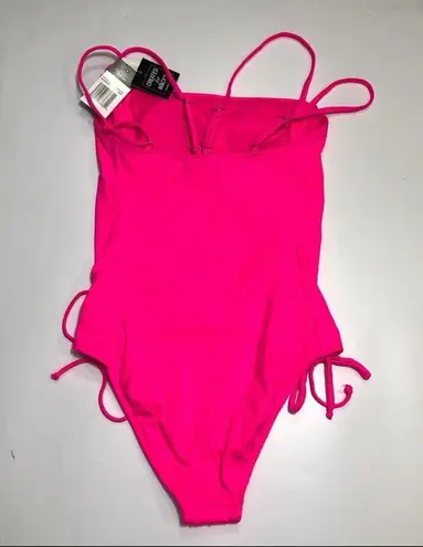 California Waves PINK Ribbed One-Piece Swimsuit