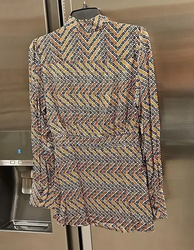 Sandro ππ Logo Printed Satin Mini Dress 36 EU NWT *Altered/Shortened*