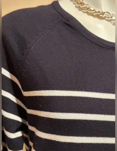 Grace Black & White Stripes Long Sleeves Perfect Fit Sweater SZ M In Good Cond Size M