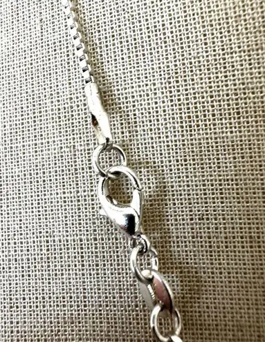 Silver tone Disco ball pendant necklace