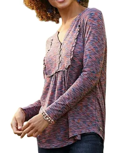 Matilda Jane Matilda Moments With You Planetarium Tunic Top Size M Purple Pink Blue Space Dye