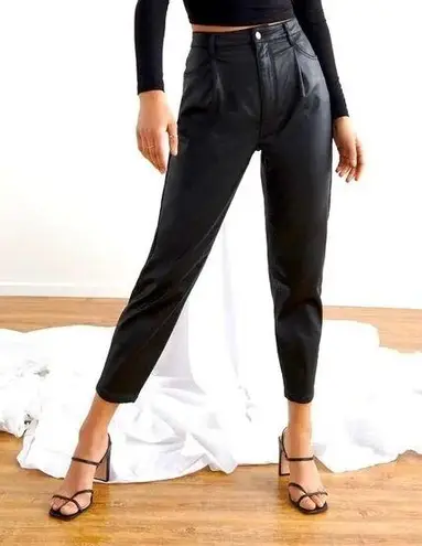 Dynamite  Gigi Black Faux Leather Ultra High Waisted Pant size 26