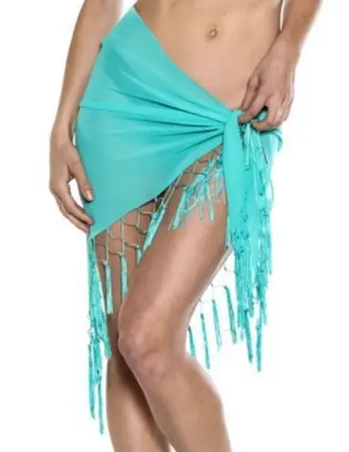 Vintage black and white floral sheer sarong Size undefined