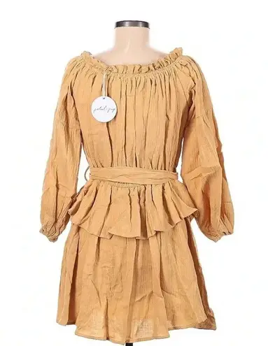 Petal and Pup Women's Beige Callie Off Shoulder Mini Dress Size M Medium NWT